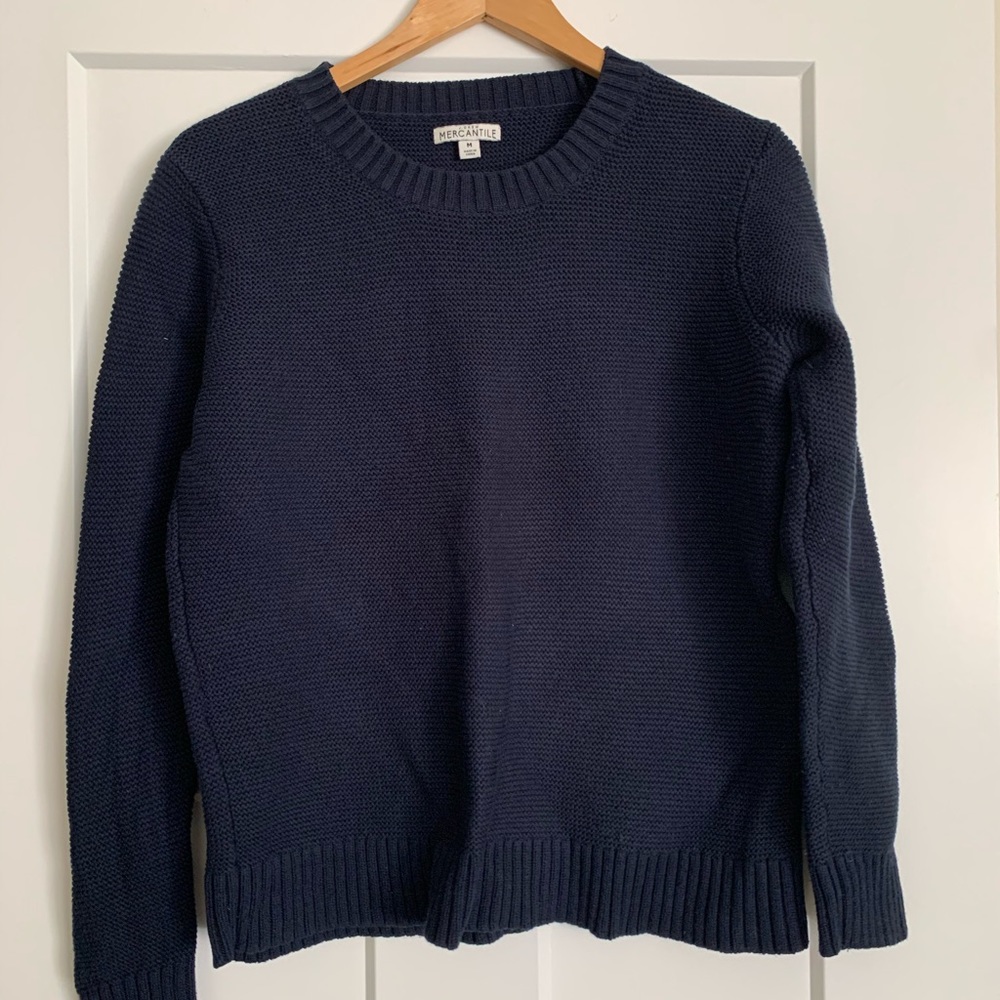 Navy J crew cotton sweater